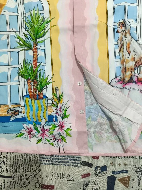 Casablanca Afghan Hound Print Shirt - Picture 5 of 6